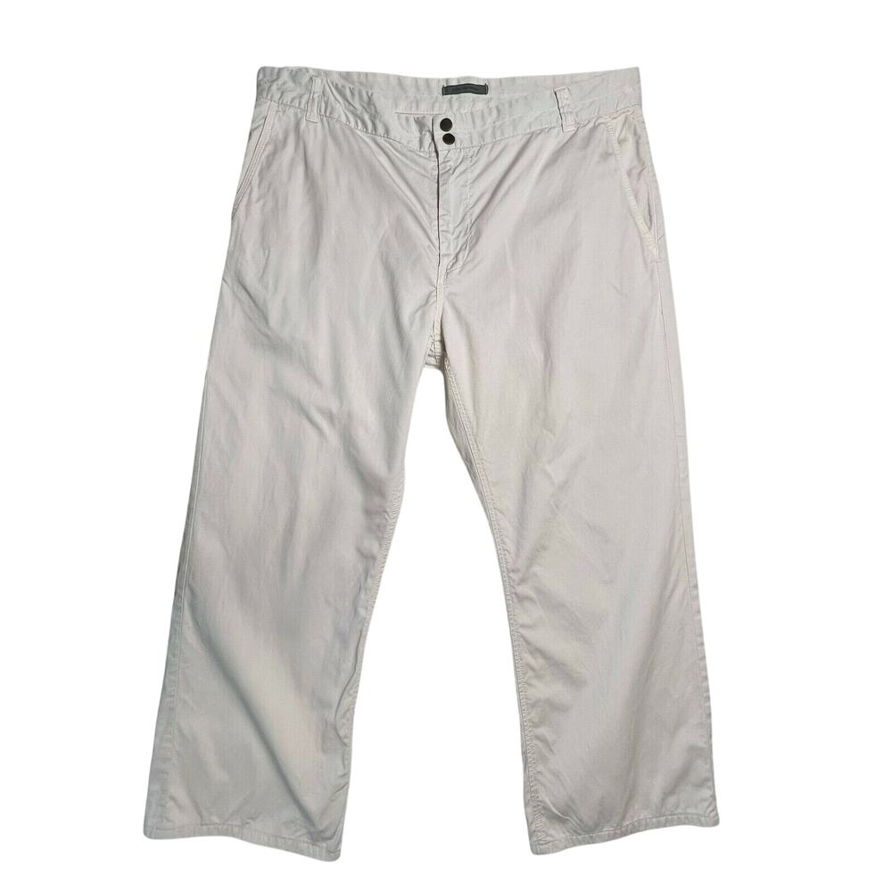 John Varvatos Flat Front Chino Pants SIZE 38x27 Beige Cream Cotton